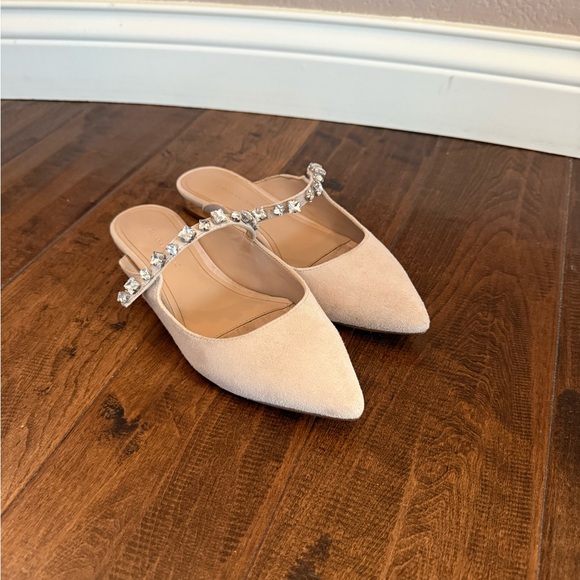 Banana Republic Shoes - Banana Republic Cream Embellished Strap Mules